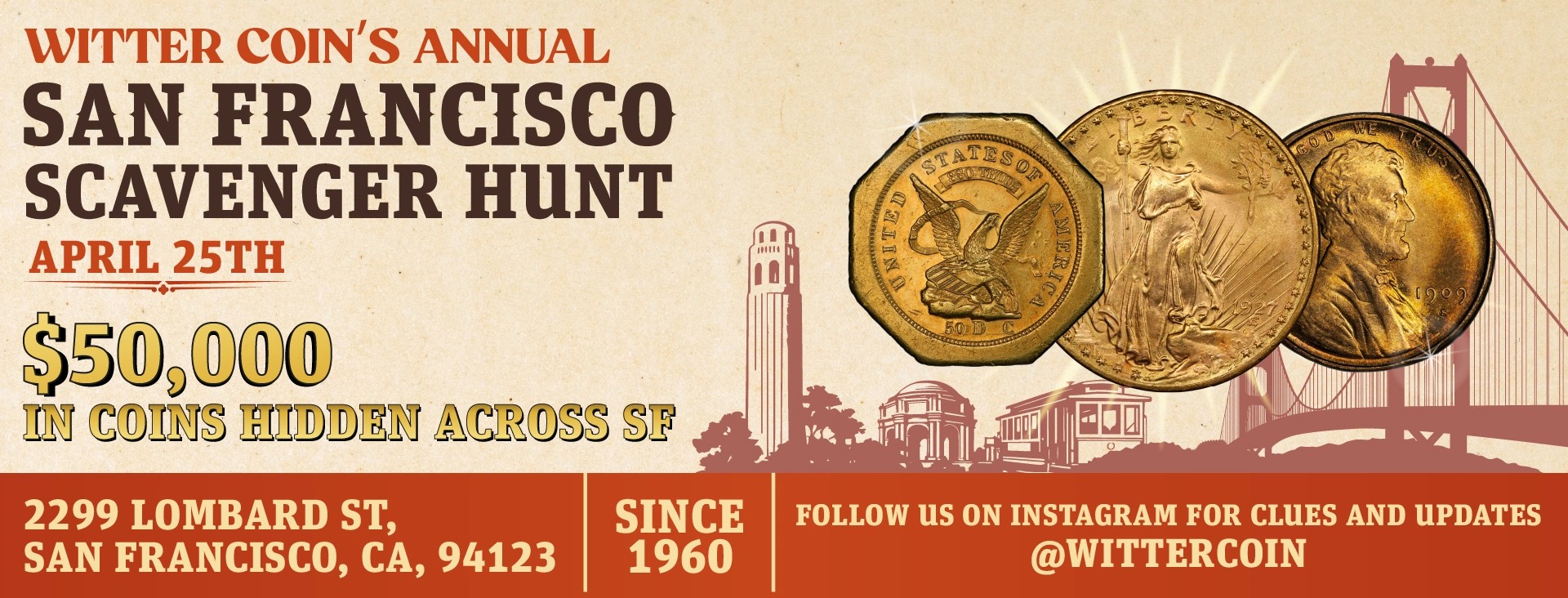 witter coins annual san francisco scavenger hunt